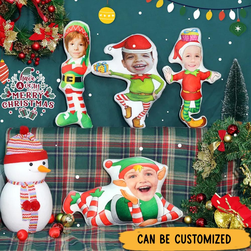 Personalized Graphic 3D Print Cute Pillow Face Body Pillow Christmas Gift with Cartoon Styles for Family Members