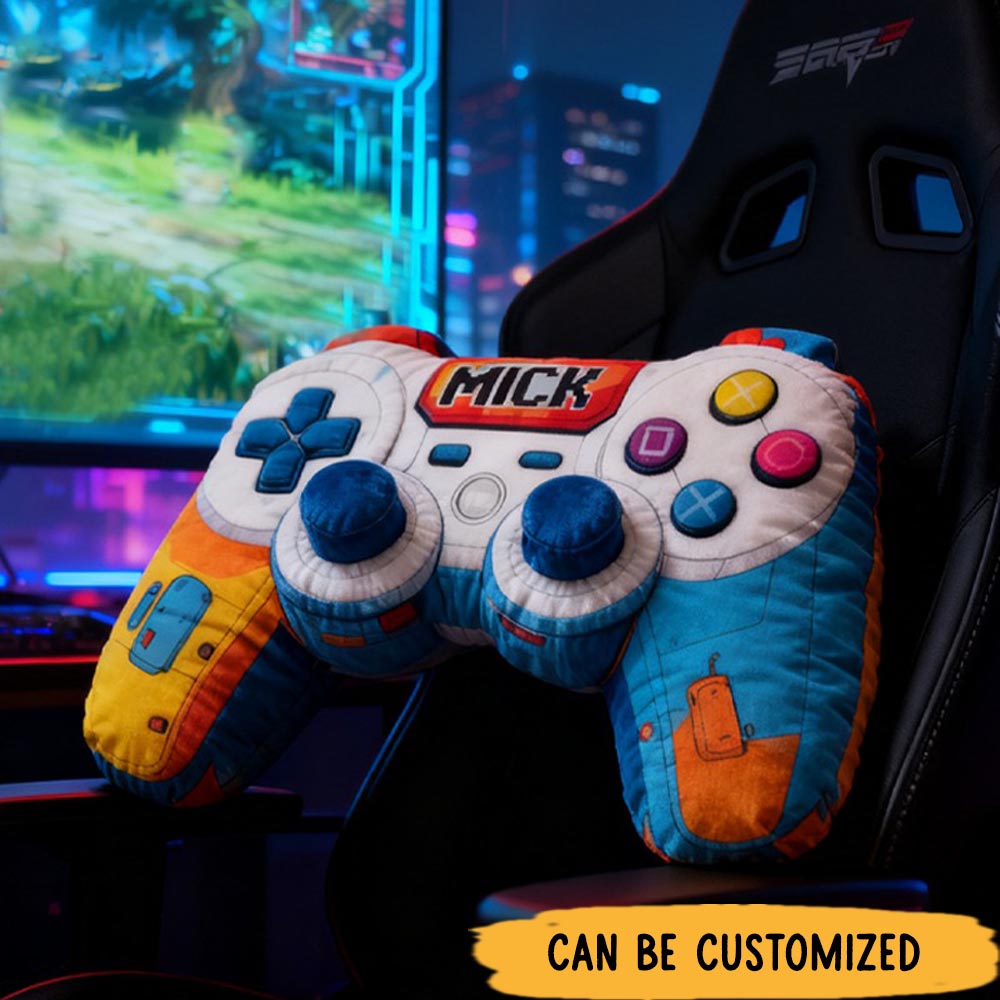 Personalized Graphic 3D Print Game Controller Pillow Custom Boy Gamer Lover Pillow Gift for Game Geek