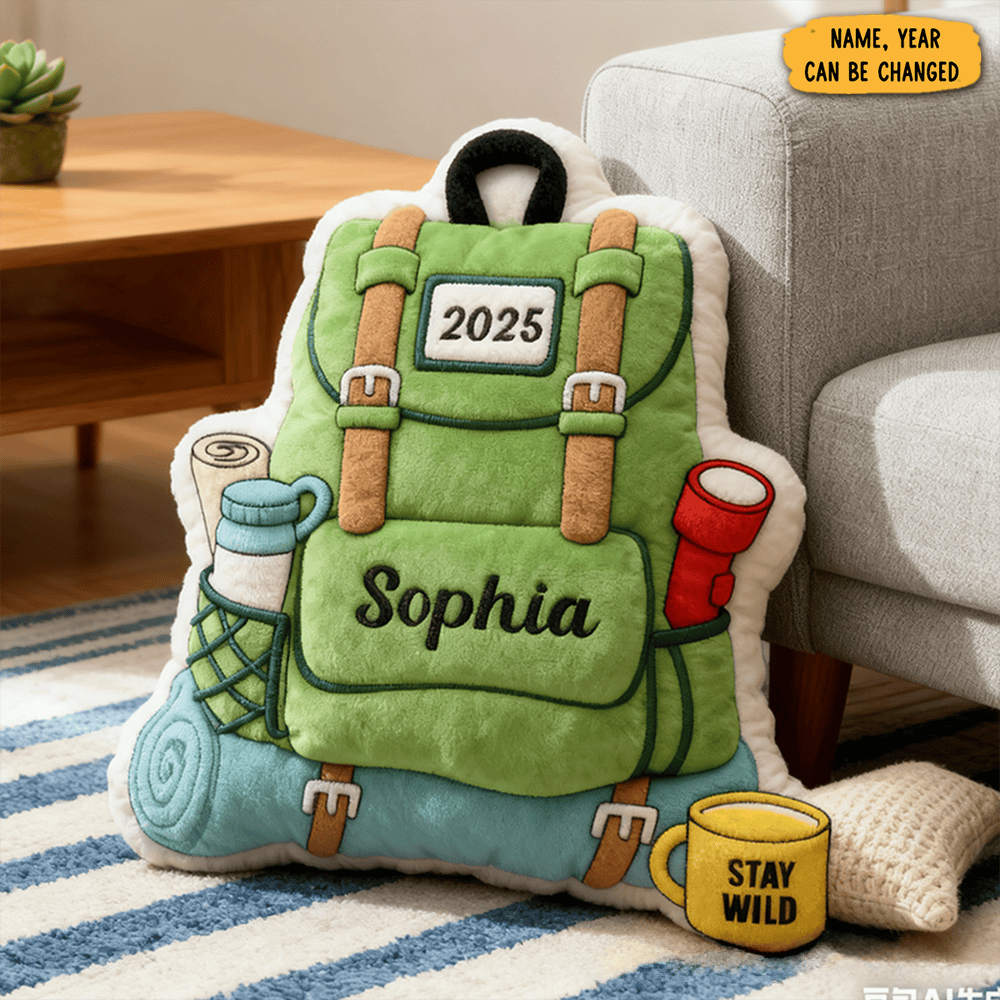 Personalized Graphic 3d Print Hiking Backpacking Pillow Hiking Camping Lover Pillow Gift For Hiker Nature Adventurous