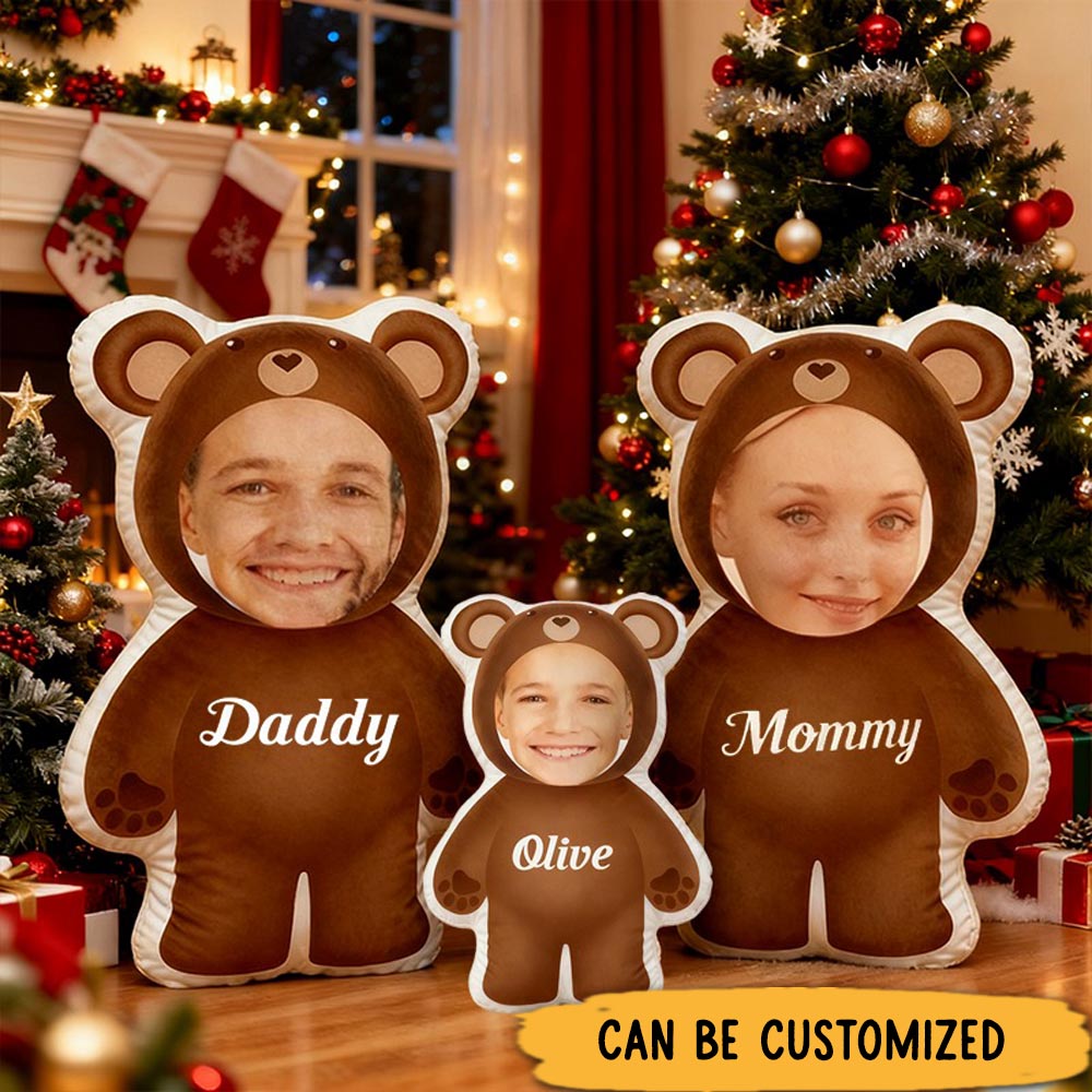 Personalized Graphic 3D Print Pillows Shape Pillows with Photo Decor Christmas Gifts for Family