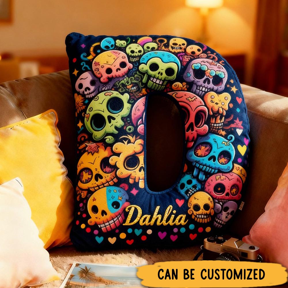 Personalized Graphic 3D Print Vibrant Mexican Skulls Pillow for Travel Lovers