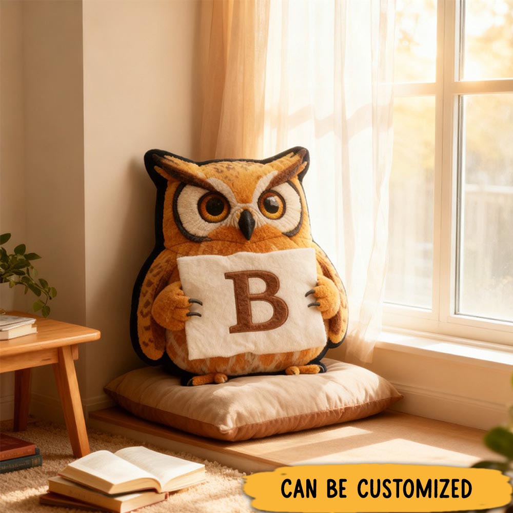 Personalized Graphic 3D Print Wise Owl Reading Pillow for Reading Lovers