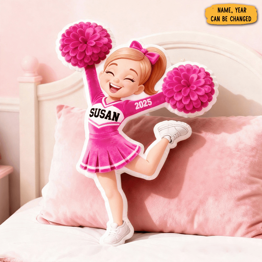 Personalized Graphic3dprint Cheerleading Spirit Pillow With Custom Name And Year For Cheer Fans And Athletes