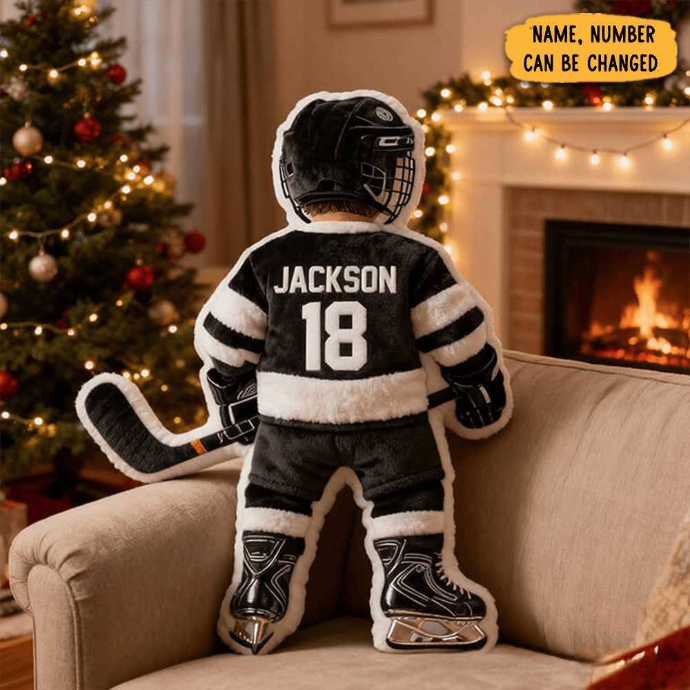 Personalized Graphic3dprint Ice Hockey Player Pillow With Custom Name And Number Graphic 3d Print