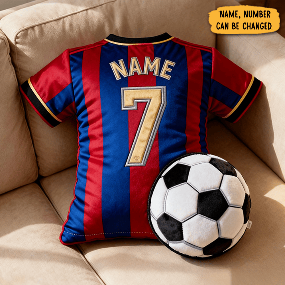 Personalized Graphic3dprint Soccer Jersey Pillow With Custom Name And Number For Fans