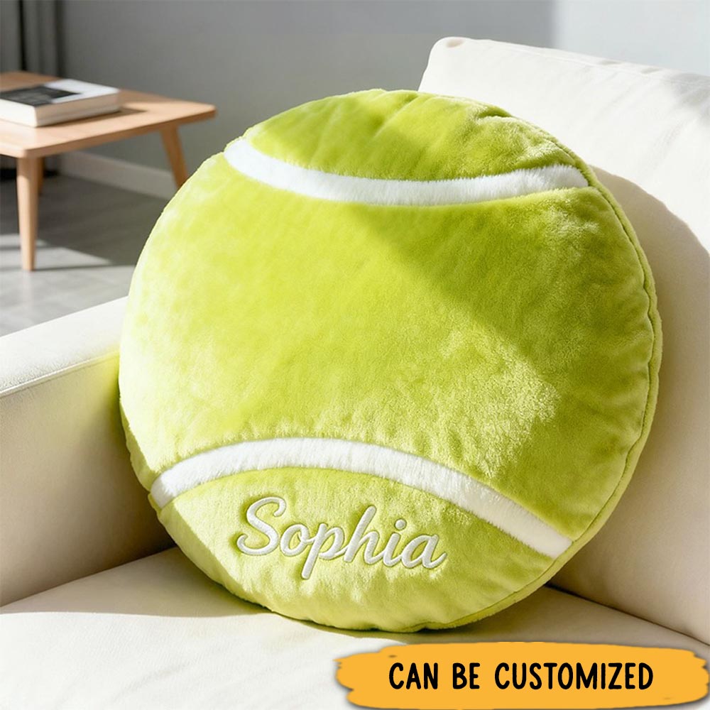 Personalized Graphic3DPrint Tennis Ball Pillow with Custom Name for Sports Enthusiasts