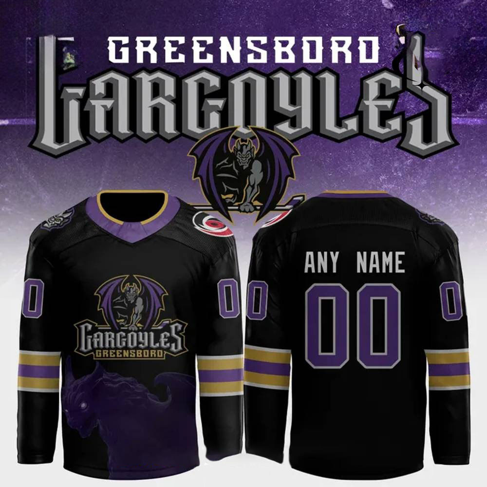 Personalized Greensboro Gargoyles 2025 Hockey Jersey Unique Gifts For Hockey Lovers