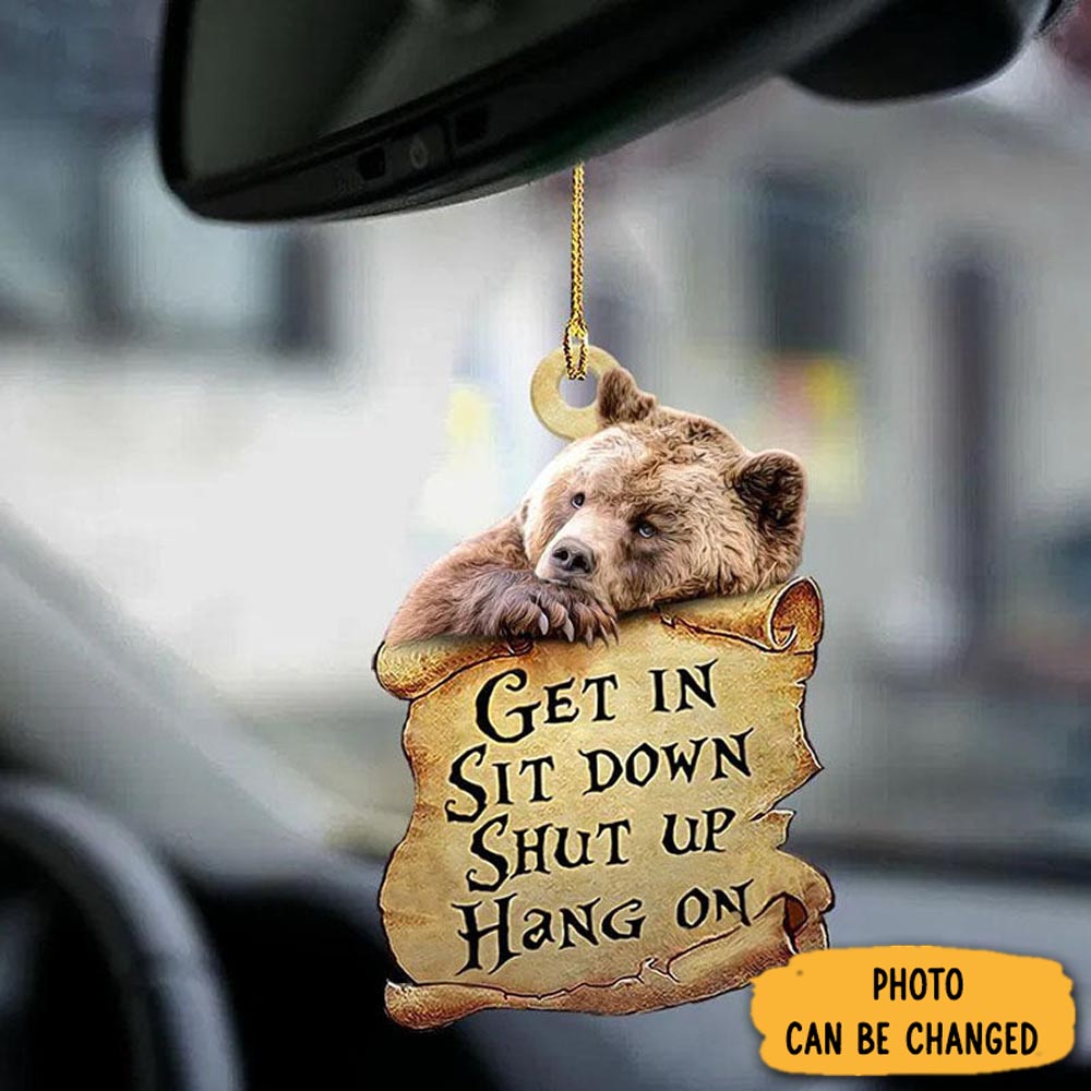 Personalized Grizzly Bear Get In Ornament Perfect Christmas Ornament Gift