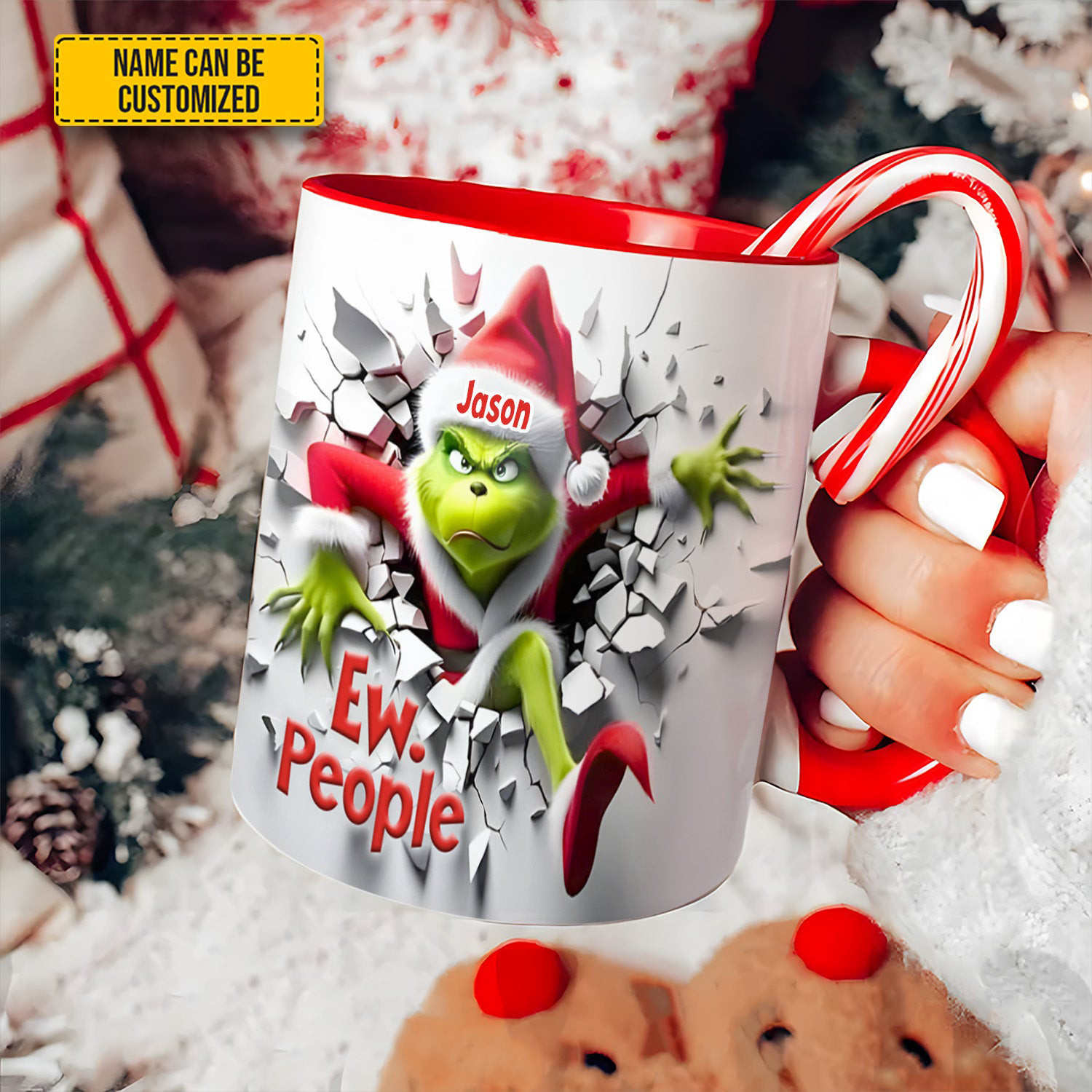 Personalized Grumpy Christmas Monster Mug Funny Christmas Mug Gifts For Him