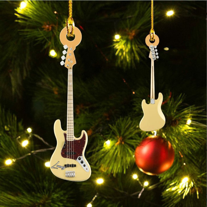 Personalized Guitar Bass Acrylic Custom Shaped Ornament for Guitar Lovers