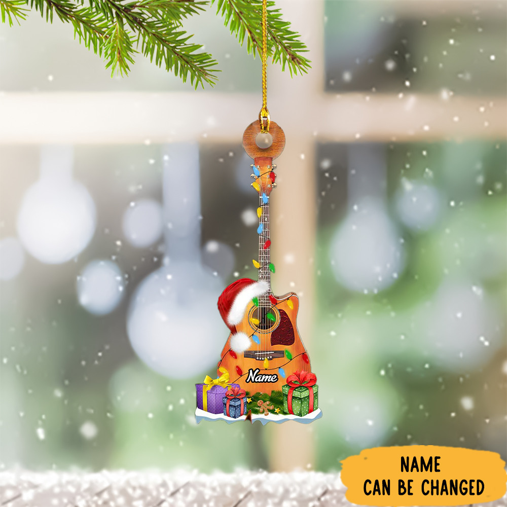 Personalized Guitar Christmas Ornament Christmas Guitar Ornament 2024