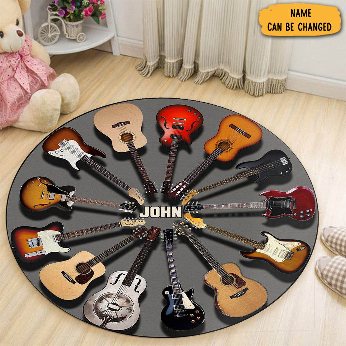 Personalized Guitar Doormat Door Decorating Ideas Gift For Guitar Lovers