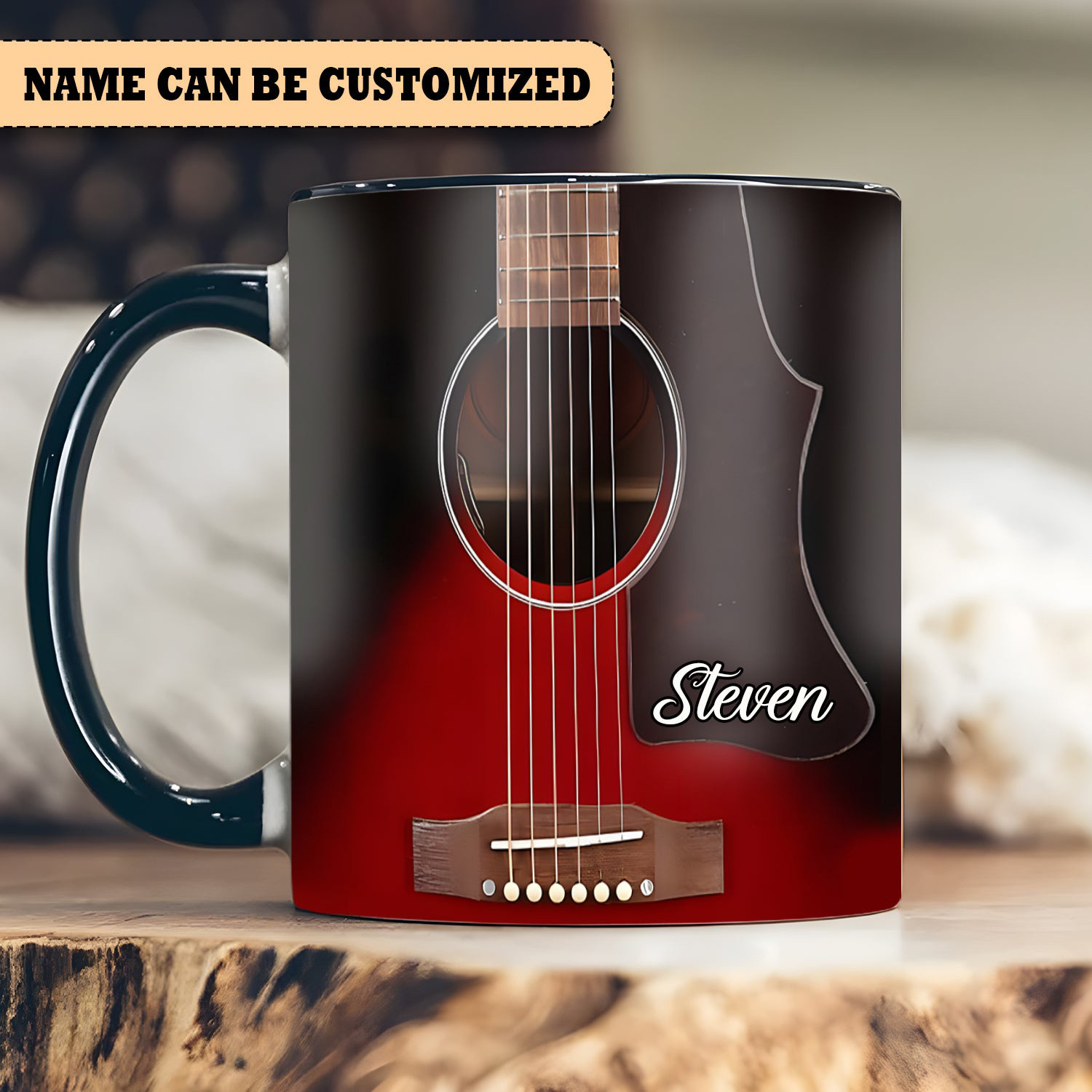 Personalized Guitar Mug Musical Instrument Design Coffee Mug Guitar Players Christmas Gifts