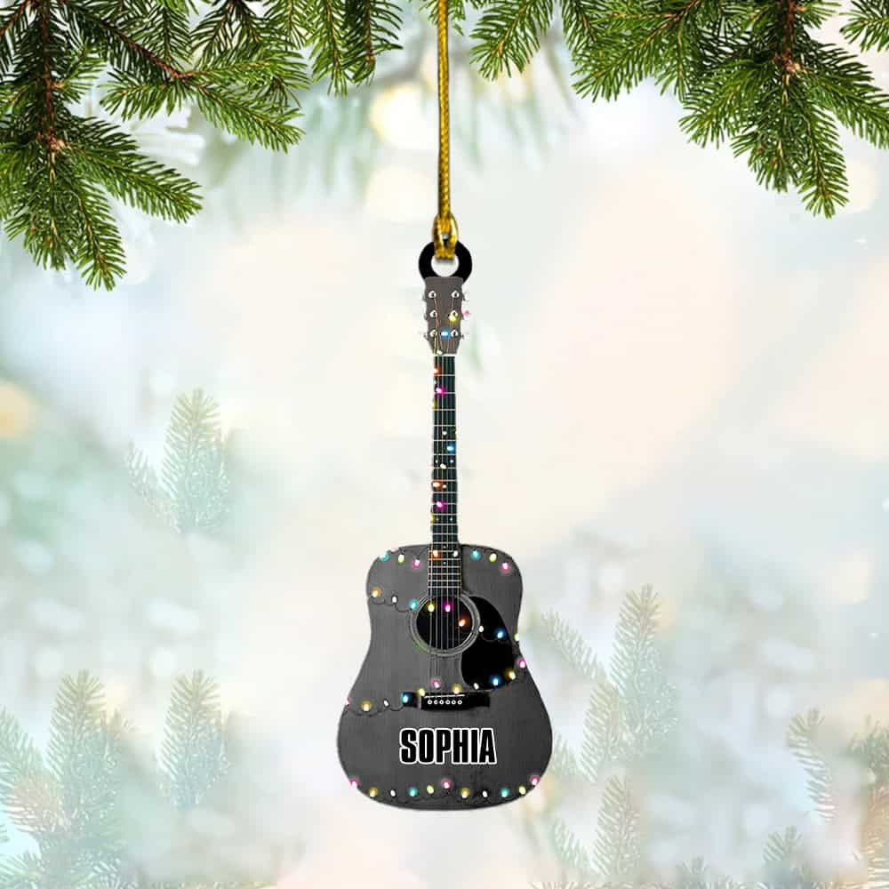Personalized Guitar Ornament Gift For Guitar Players Lovers