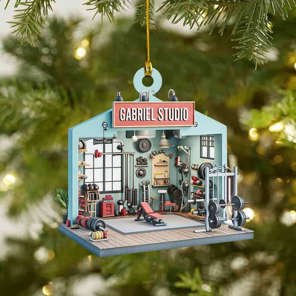 Personalized Gym Studio Christmas Ornament Gift For Gym Lovers