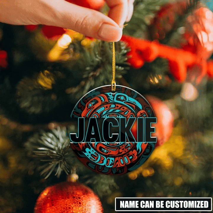 Personalized Haida Art Christmas Ornament Pacific Northwest Haida Art Merch