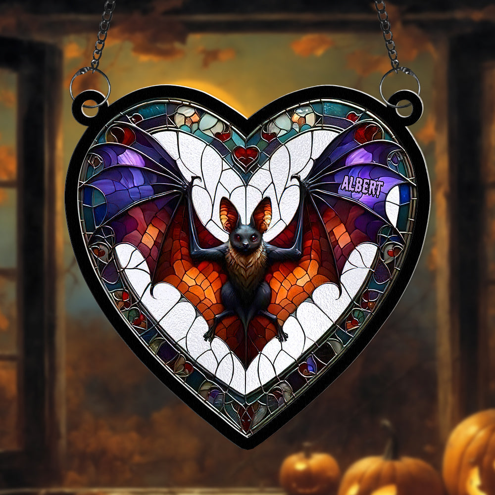 Personalized Halloween Gifts For Horror Fans Bat Suncatcher Ornament - Holiday Tree Decoration Gift