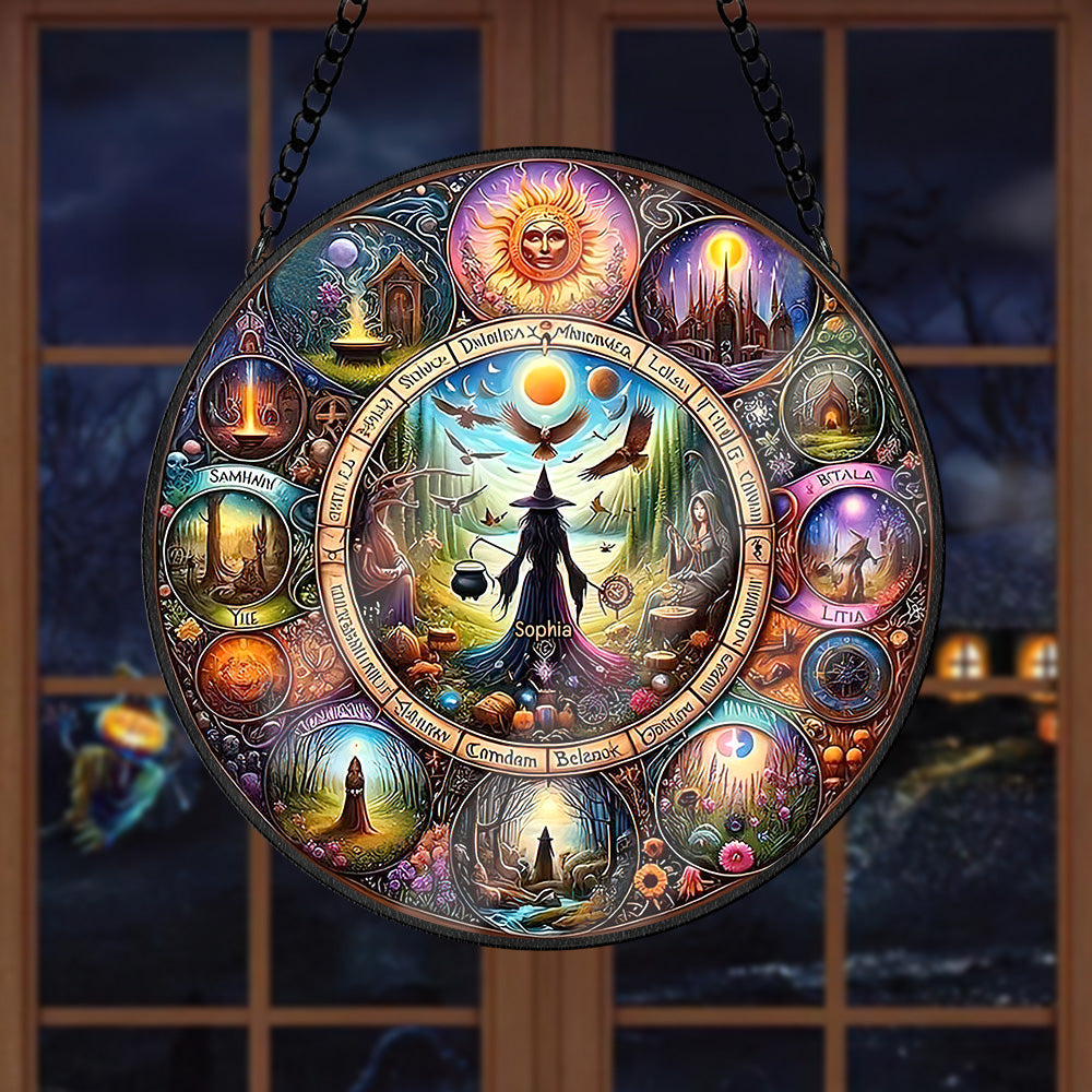 Personalized Halloween Gifts For Witch Lovers Stained Glass - Funny Christmas Ornament Gift Personalized Halloween Gifts For Witch Lovers Stained Glass - Funny Christmas Ornament Gift