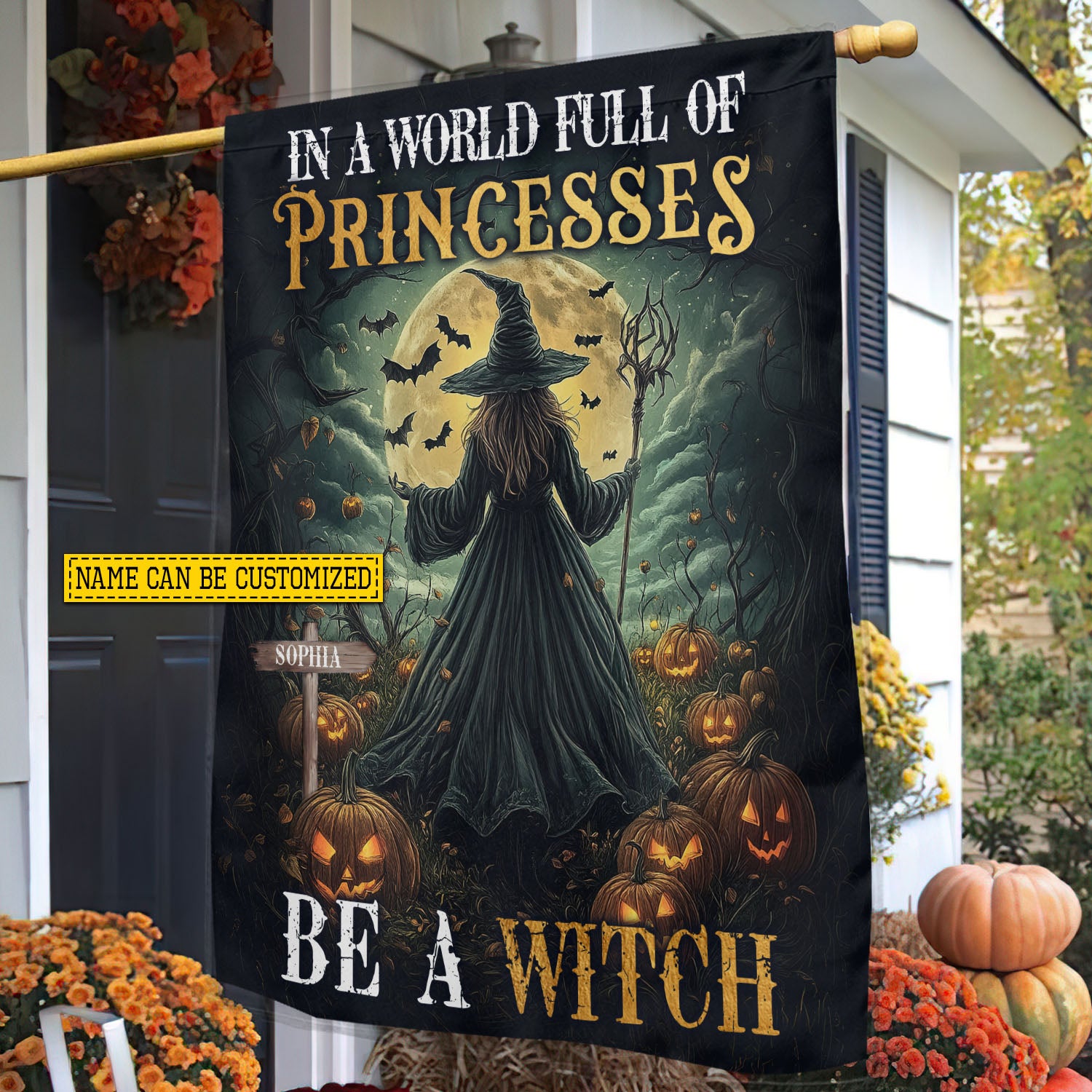 Personalized Halloween Witch Garden Flag Be A Witch Yard Flag Halloween Gift For Witch Lovers