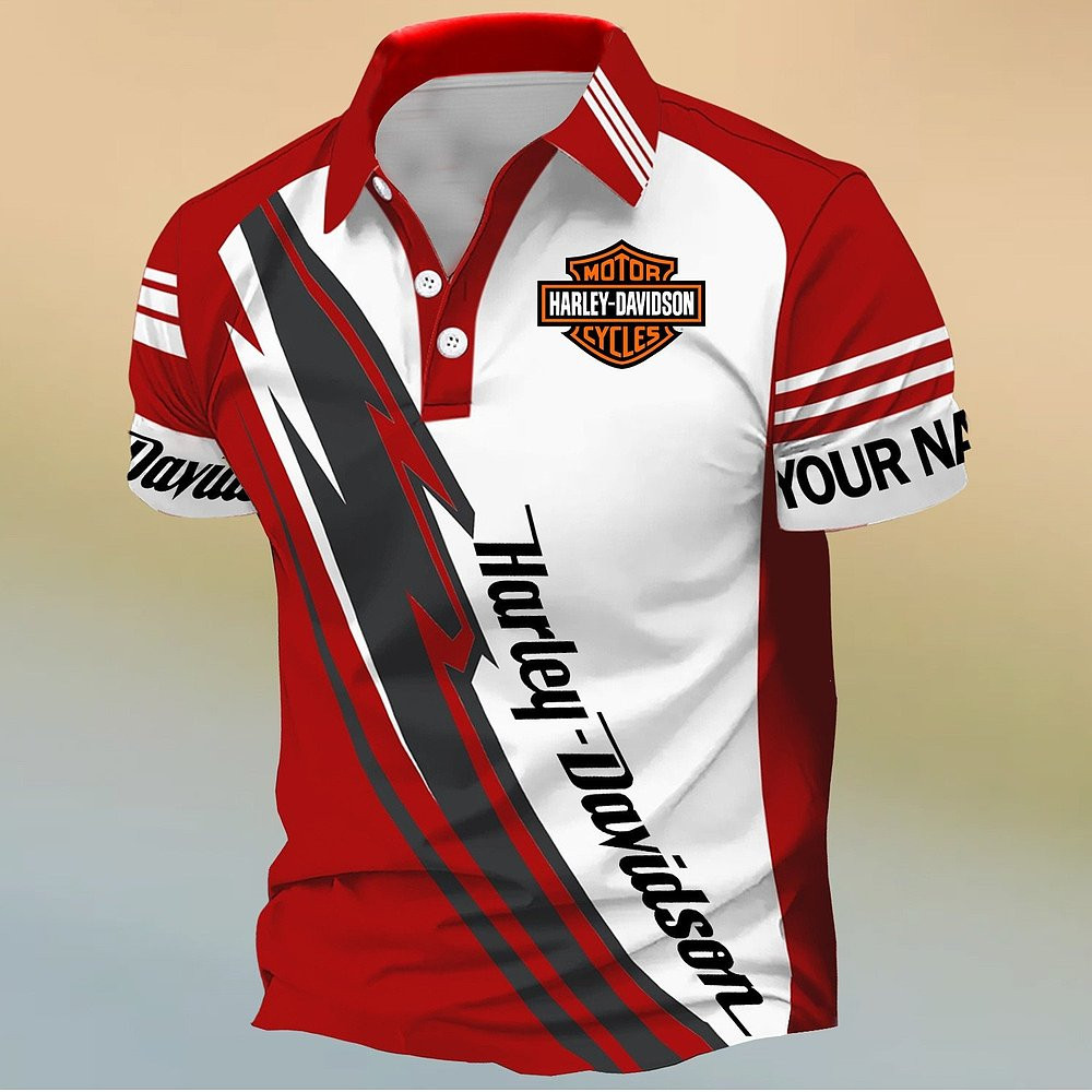 Personalized Harley Davidson Motorcycles Polo Shirt Gifts For Racing Lovers