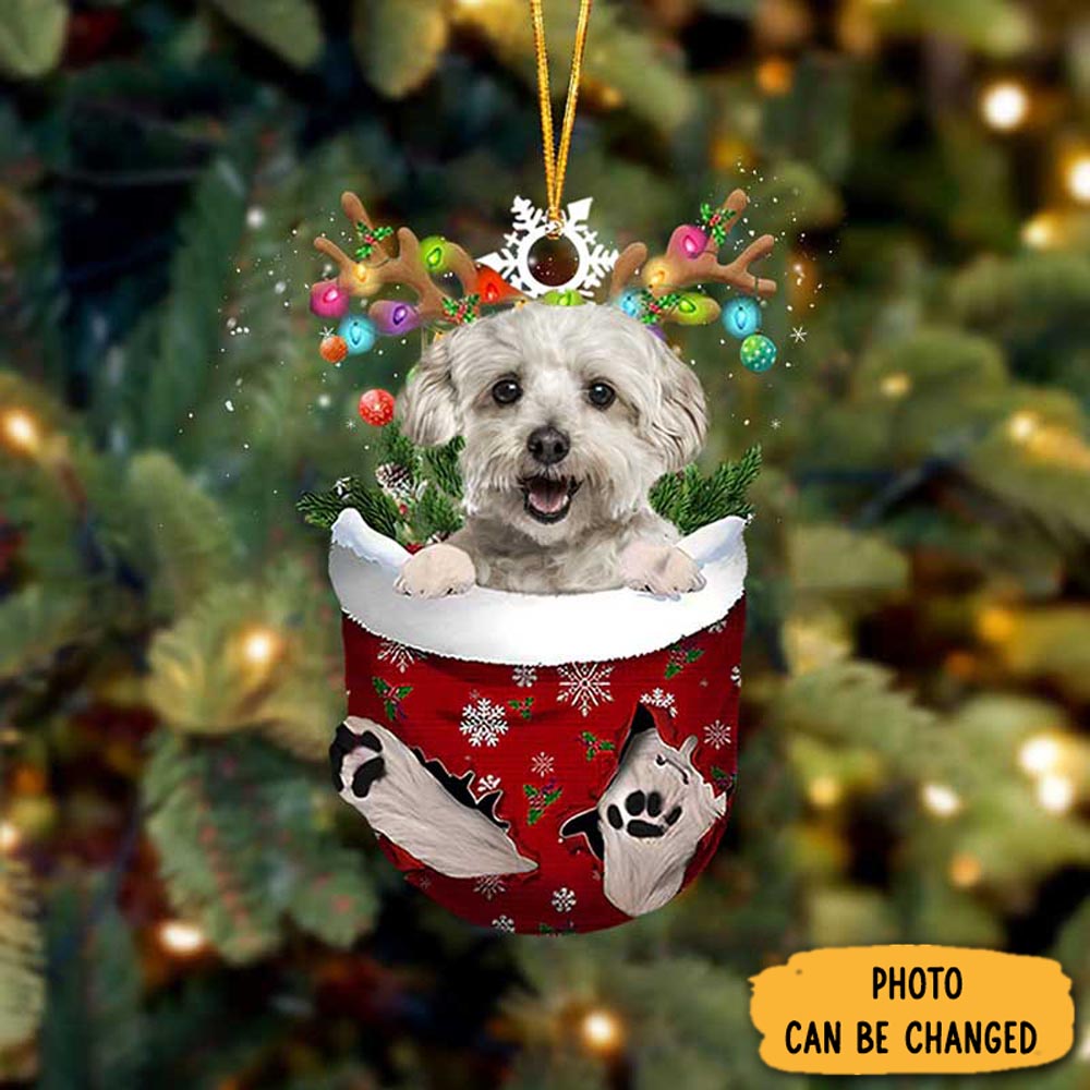 Personalized Havanese White In Snow Pocket Christmas Ornament Lovely Ornament Gift For Him