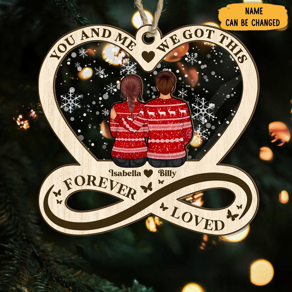 Personalized Hearted Couple Christmas Ornament Christmas Decor Xmas Gifts For Couples