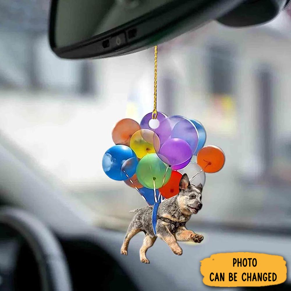 Personalized Heeler Fly With Bubbles Car Hanging Ornament Thoughtful Ornament Gift For Dad