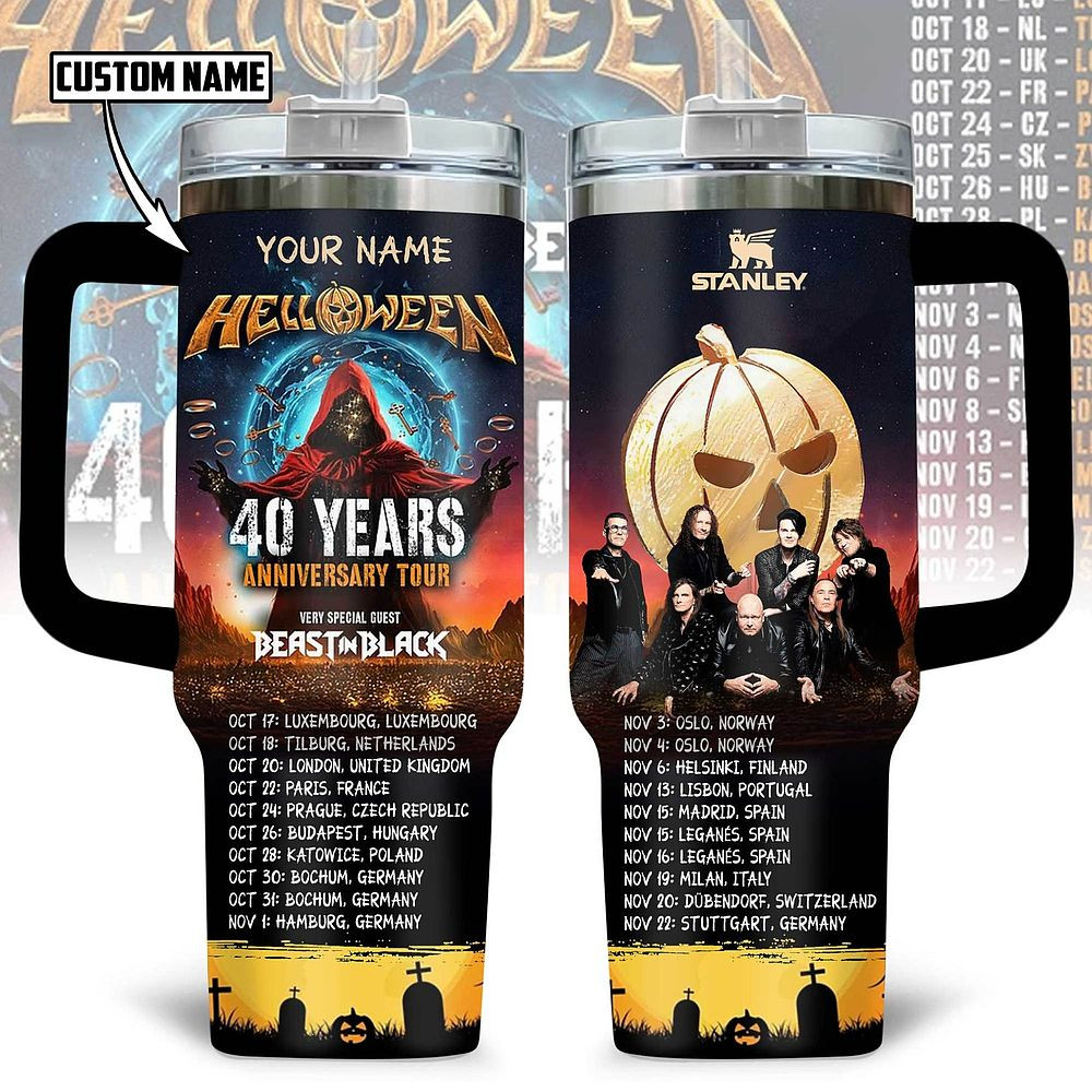 Personalized Helloween 40 Year Anniversary Tour Tumbler