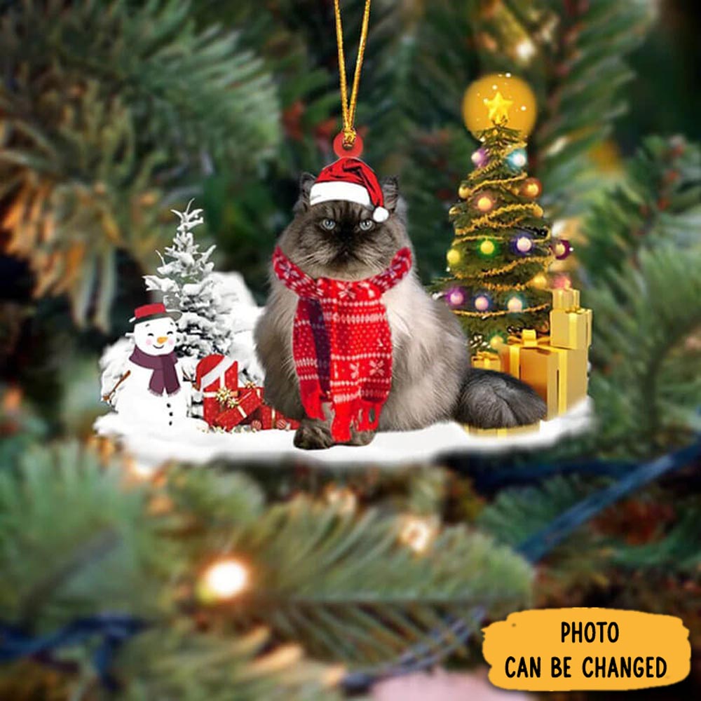 Personalized Himalayan Cat Christmas Ornament Cozy Christmas Ornament Decoration