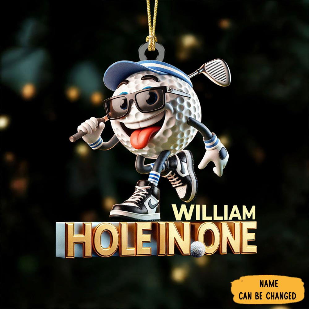 Personalized Hole In One Christmas Ornament Xmas Decor Christmas Present For Men