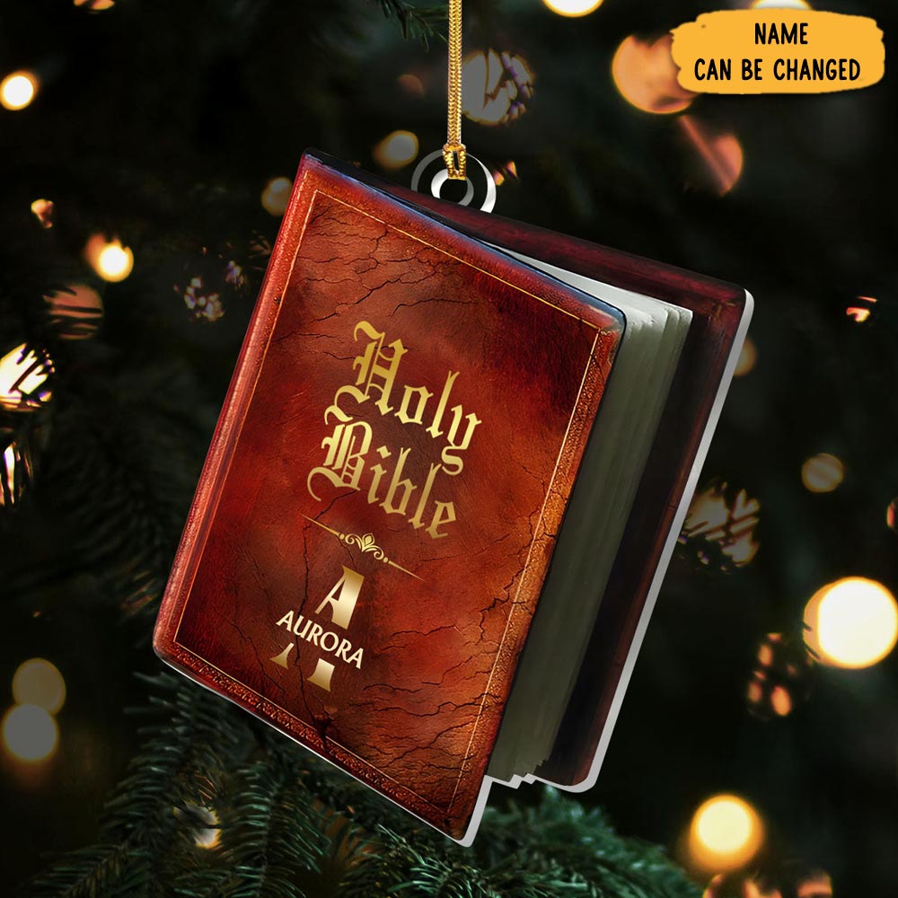 Personalized Holy Bible Christmas Ornament Holy Bible Cover Christmas Gifts