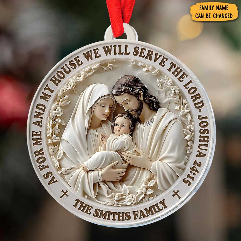 Personalized Holy Family Christmas Ornament Xmas Tree Decor Family Christmas Ornaments