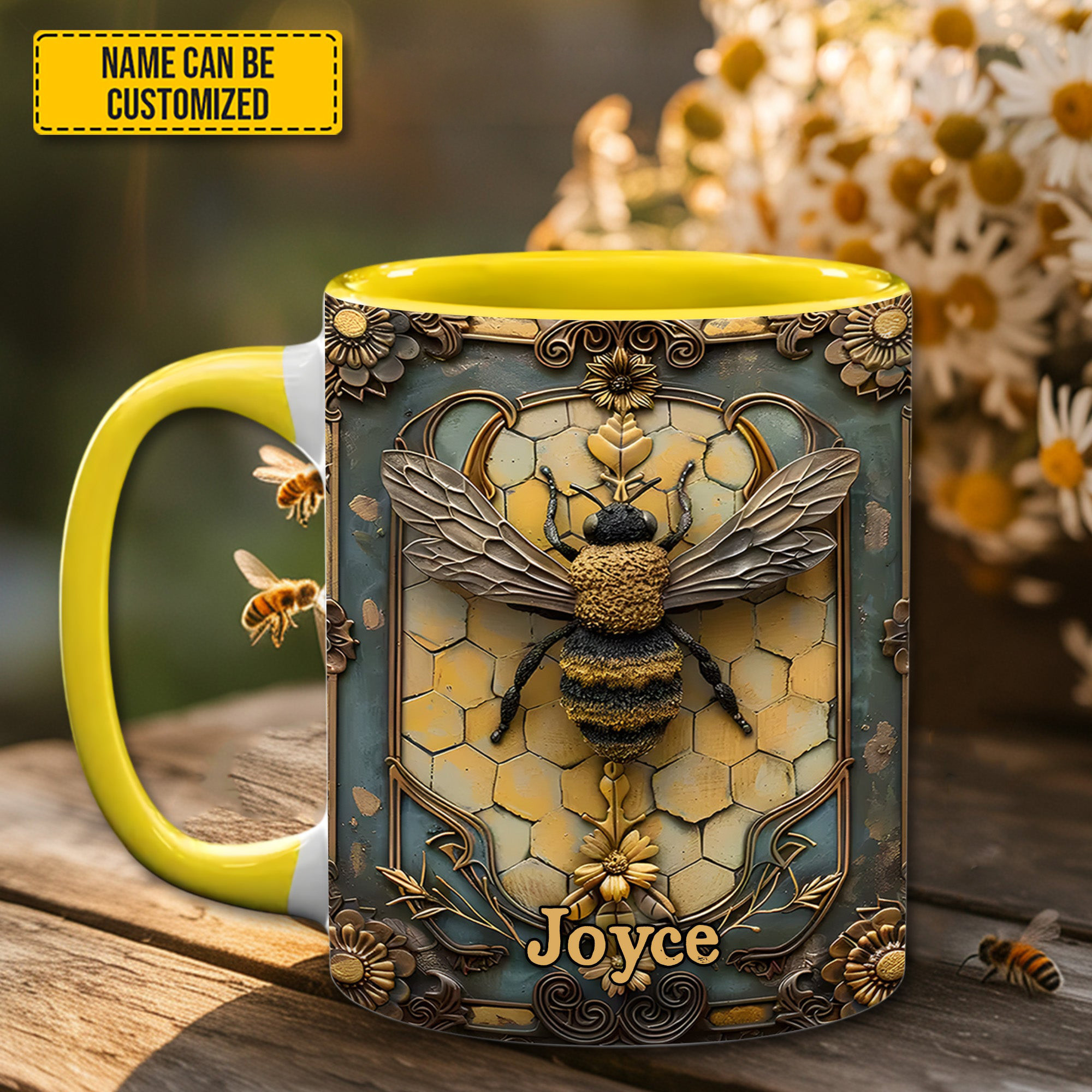 Personalized Honey Bee Mug Animal Design Kitchen Coffee Mug Gifts For Bee Lovers