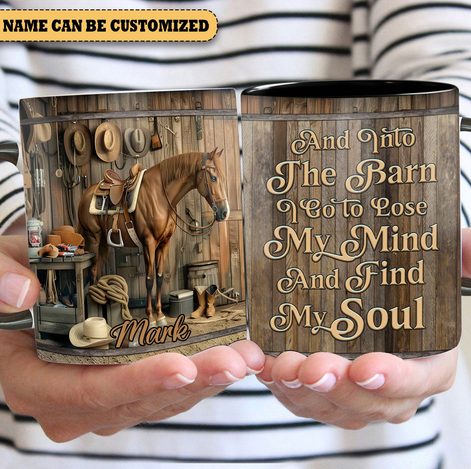 Personalized Horse And Into The Barn Mug Horse Coffee Mugs Kitchen Decor Ideas