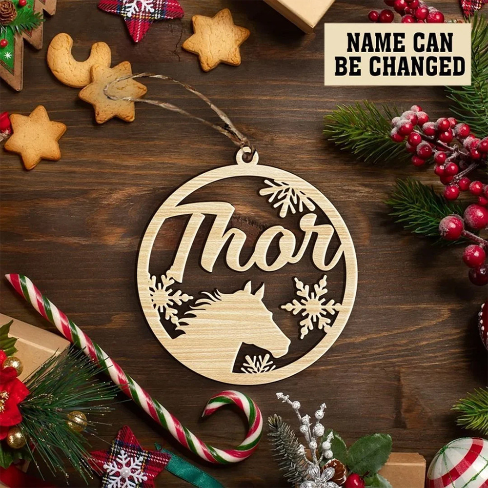 Personalized Horse Christmas Ornament With Names Horse Christmas Tree Ornament Decorations