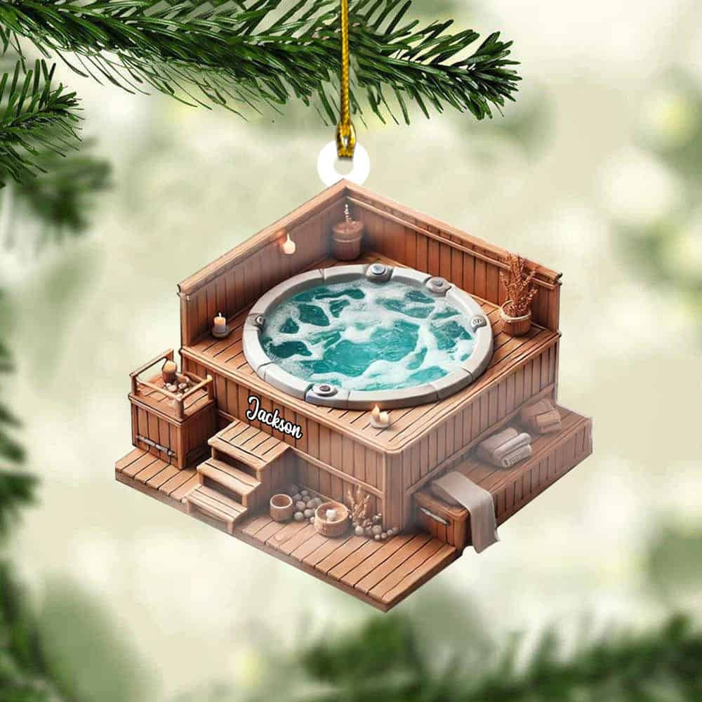 Personalized Hot Tub Spa Swimming Pool Christmas Ornament Gift For Spa Lovers