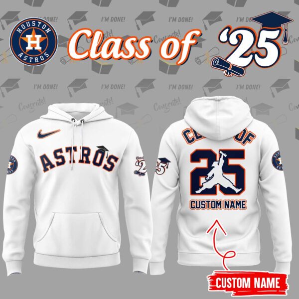 Personalized Houston Astros Class of 2025 Hoodie Gift Ideas For Baseball Players