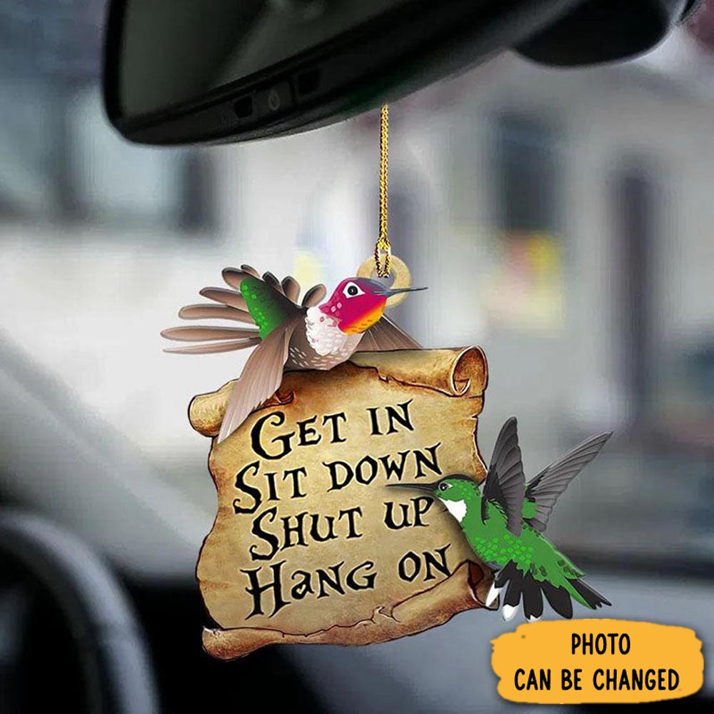 Personalized Hummingbird Get In Ornament Festive Holiday Ornament Collection
