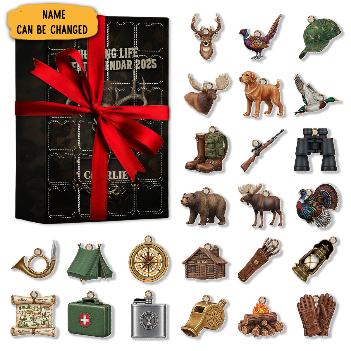 Personalized Hunting Life Advent Calendar Seasonal Decor Christmas Gifts For Hunters