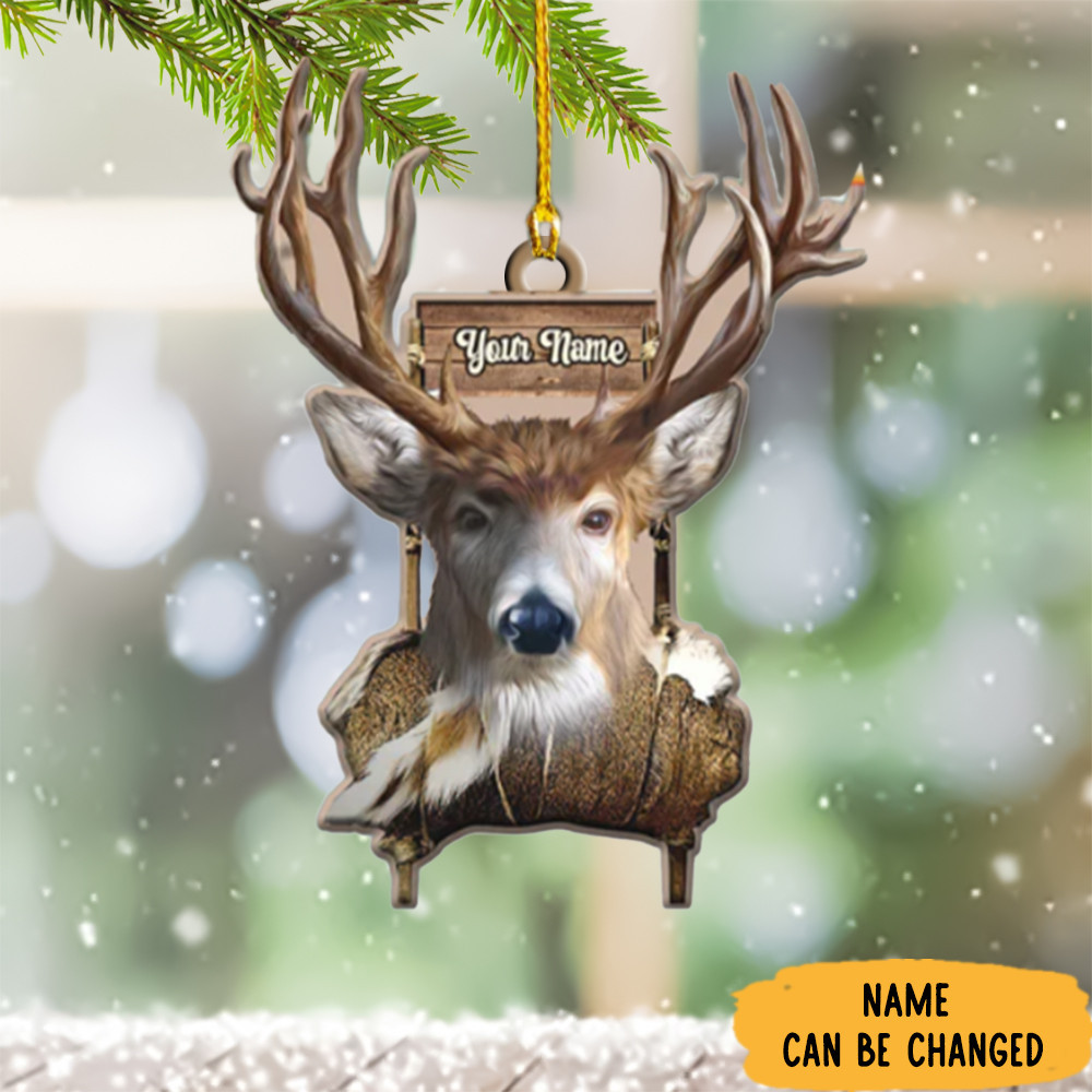 Personalized Hunting Ornament Deer Hunting Christmas Tree Ornaments 2024