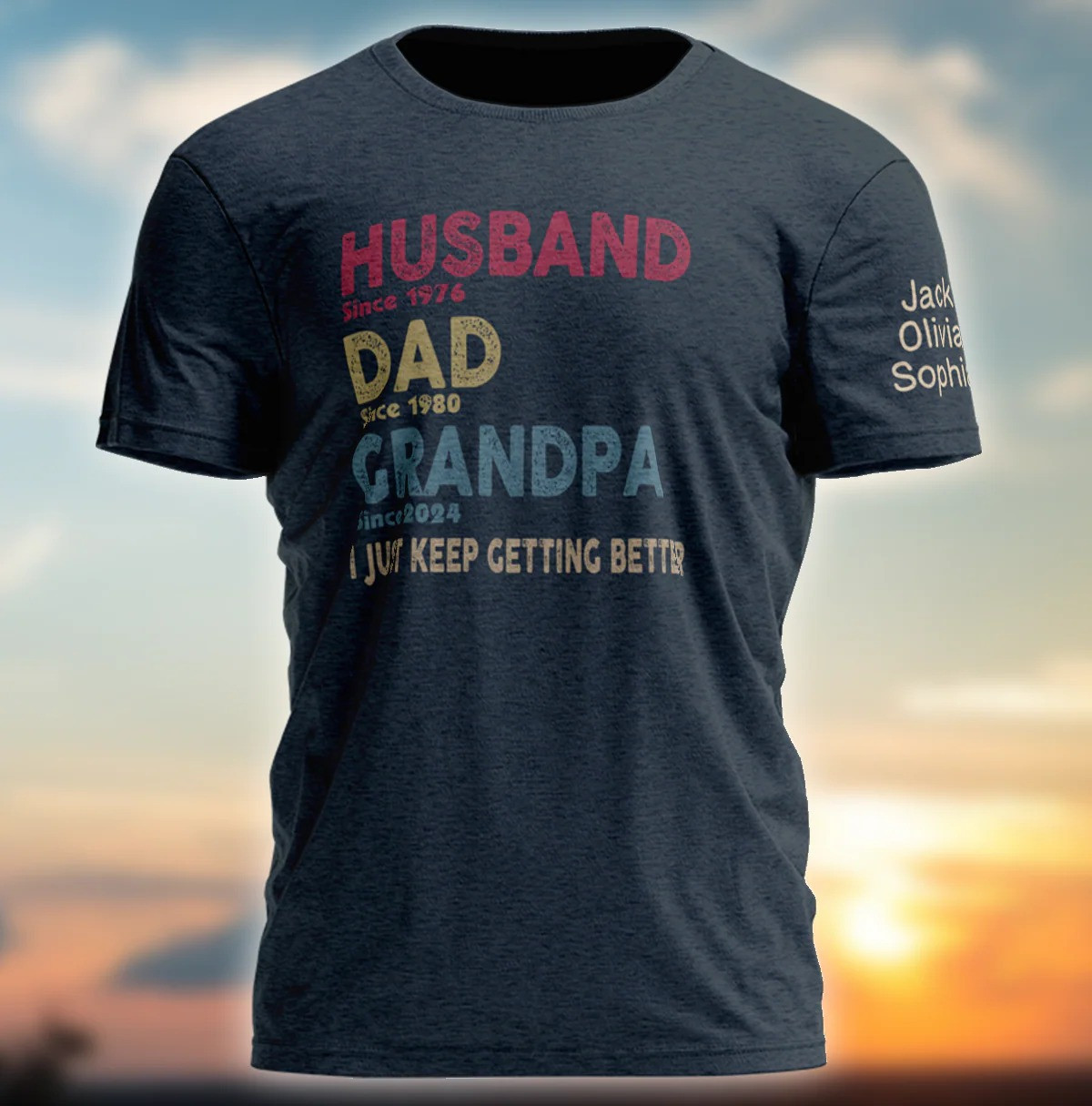 Personalized Husband Dad Grandpa T Shirt Family Legacy Special Fathers Day Gift for Him