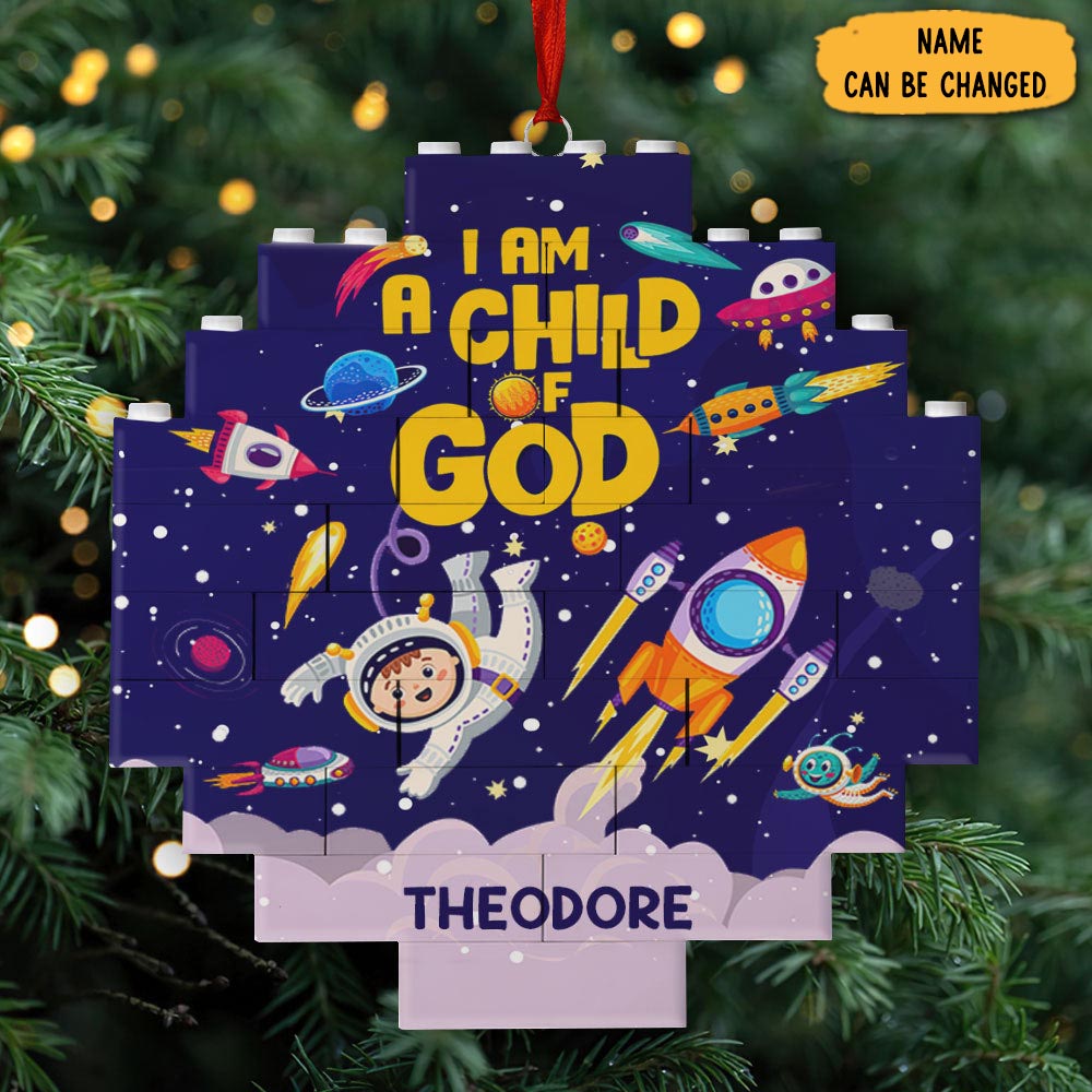 Personalized I Am A Child Of God Christmas Ornament Xmas Decor Funny Secret Santa Gifts