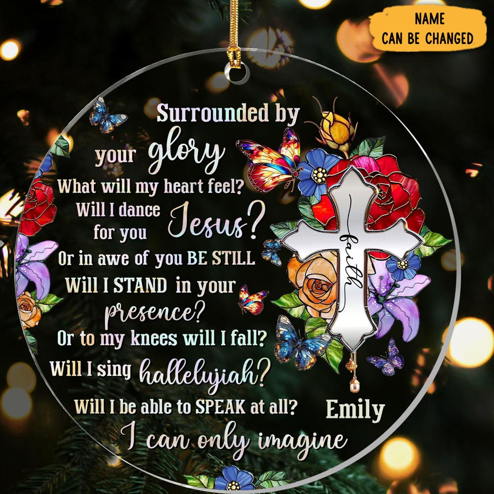 Personalized I Can Only Imagine Christmas Ornament Xmas Decor Best Sympathy Gifts