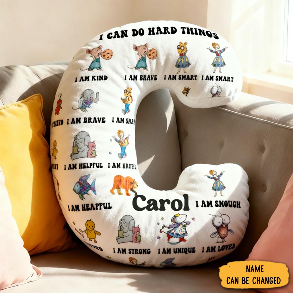 Personalized I Can Read Things Throw Pillow Graphic 3d Cozy Reading Tour Pillow With Name For Kids Librarian Throw Pillow Christmas Gifts Bookish Gift