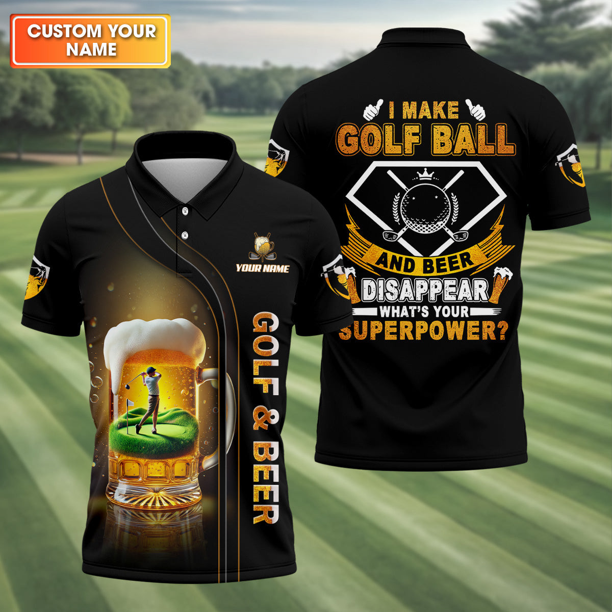 Personalized I Make Golf Ball And Beer Polo Shirt Best Golf Shirt Great Present For Him