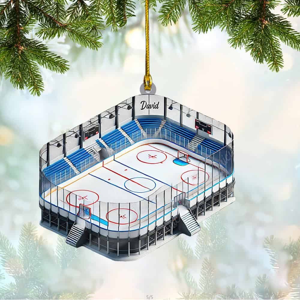 Personalized Ice Hockey Arena Ornament Gift For Ice Hockey Lover