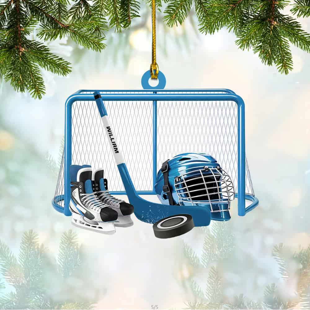 Personalized Ice Hockey Ornament Gift For Hockey Players