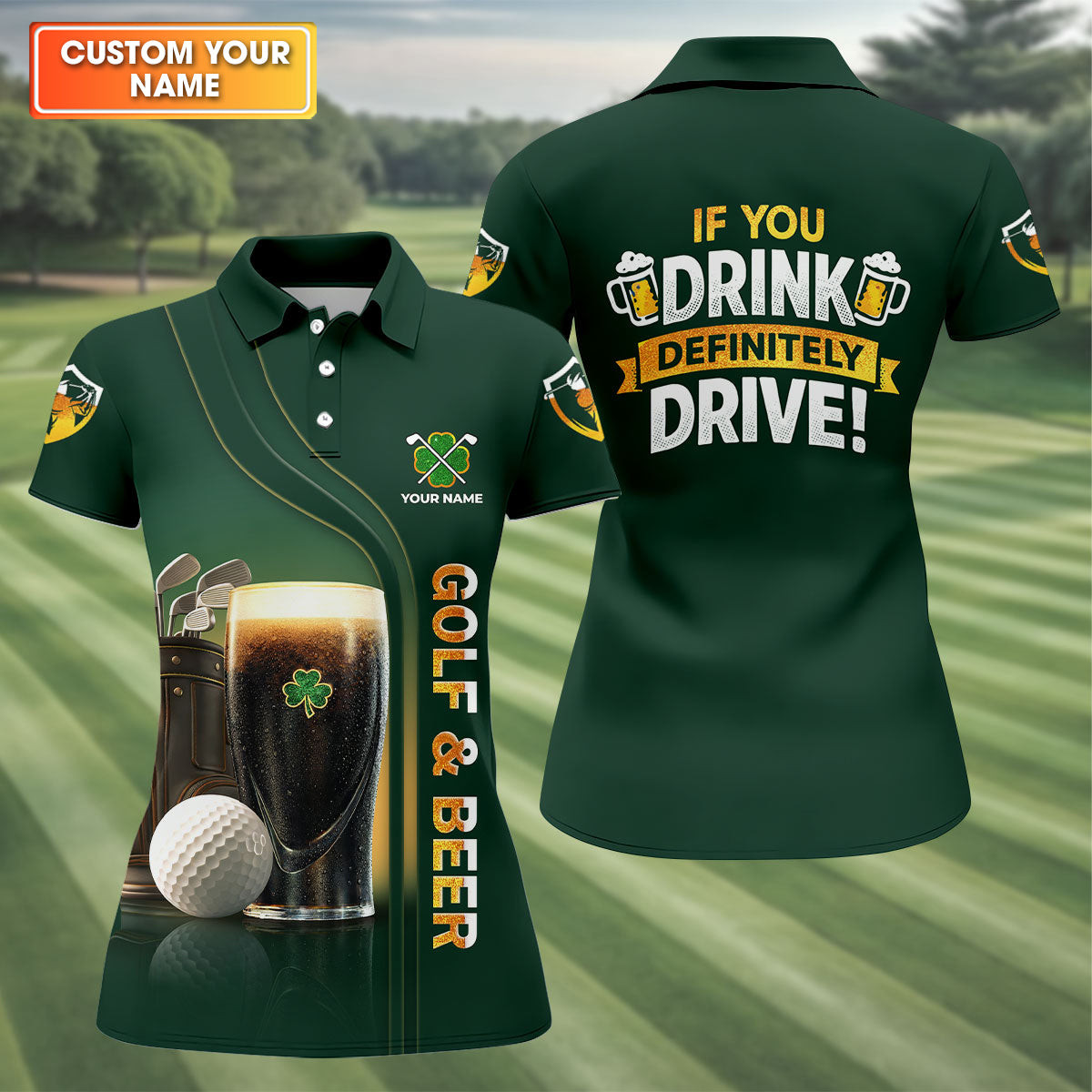 Personalized If You Drink Definitely Drive Guinness Polo Shirt Golf Mom Clothes Mother's Day Gift