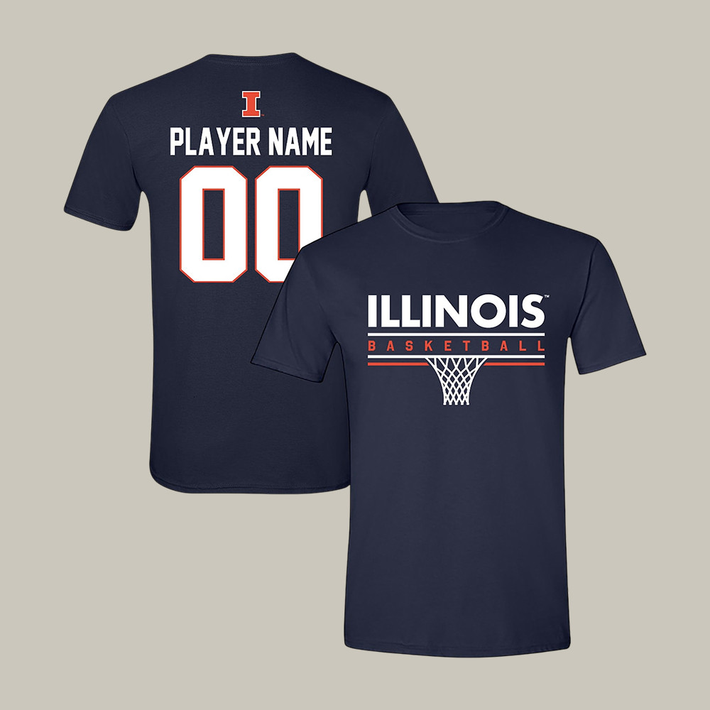 Personalized Illinois 2026 NCAA Men's Basketball Final Four T-Shirt March Madness Clothes Gift For Fans
