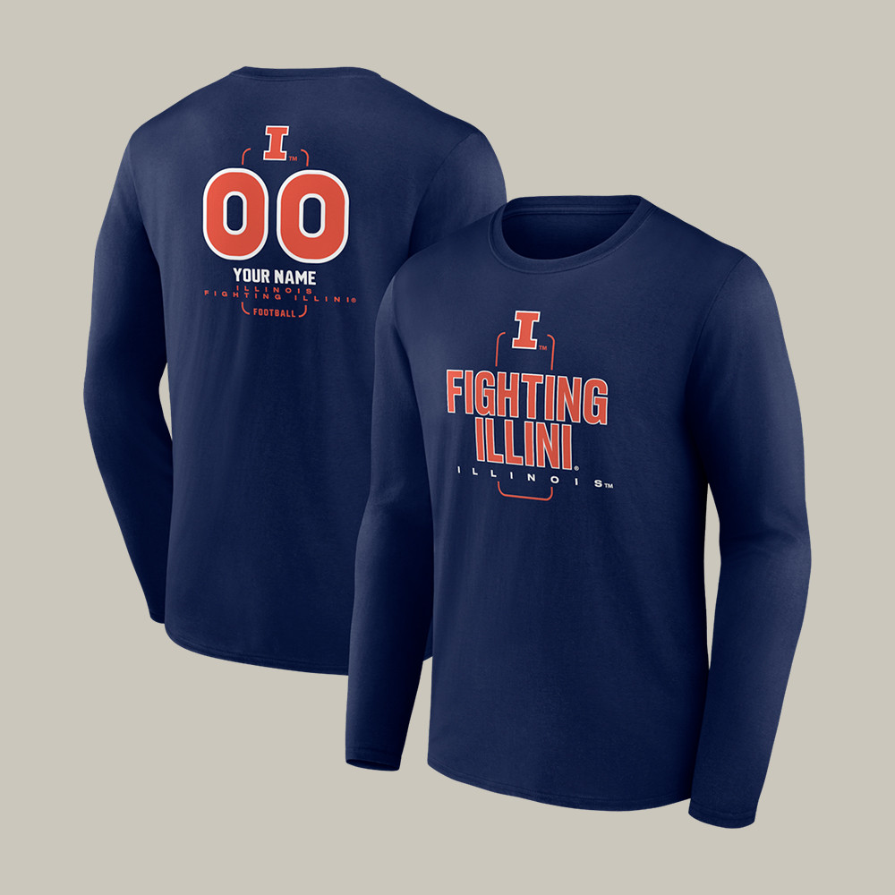 Personalized Illinois Fighting Illini Final Four Long Sleeve Shirt 2026 NCAA Men's Basketball Merch